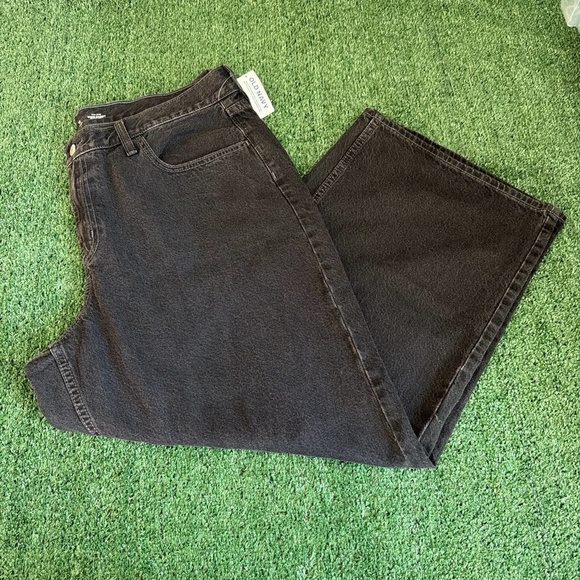 Old Navy Denim - NWT OLD NAVY Mid-Rise Wow Baggy Wide Leg Black Jeans‎ Womens Size 16 Short